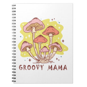 Boho Retro Groovy Mama Notebook