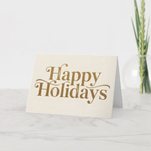 Boho Retro Happy Holidays Christmas Holiday Card