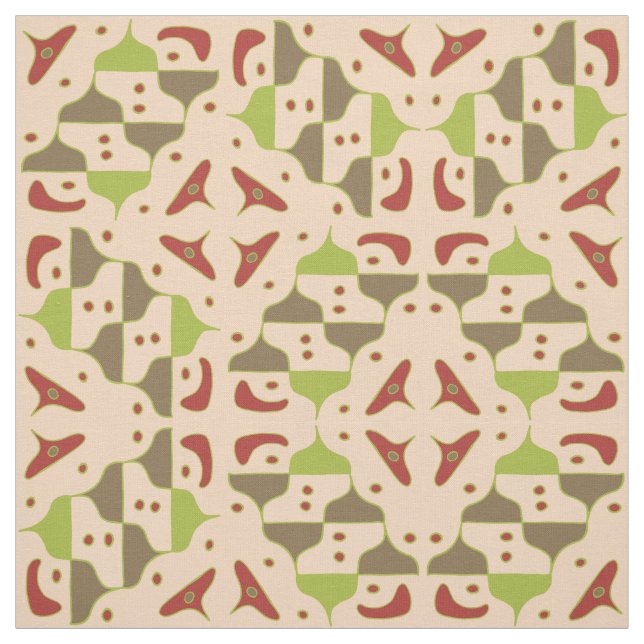 Boho Retro Modern Graphic Fabric (Swatch)