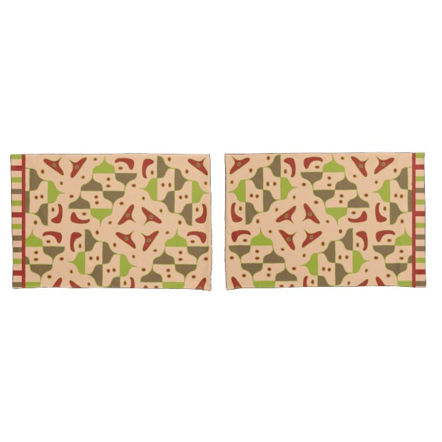 Boho Retro Modern Graphic Pillowcase (Front-Set)