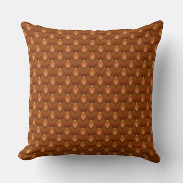 Boho Retro Pattern in 70s Style Cushion (Front)