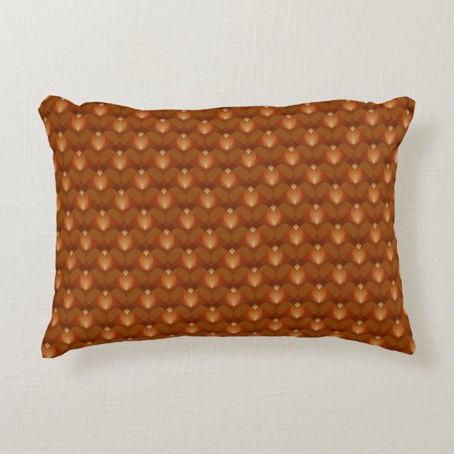 Boho Retro Pattern in 70s Style Decorative Cushion (Front)