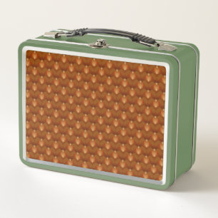 Boho Retro Pattern in 70s Style Metal Lunch Box