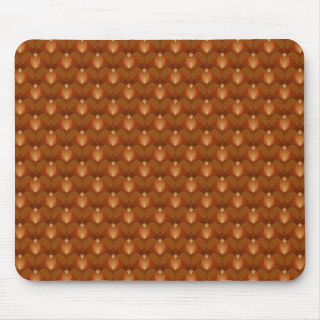 Boho Retro Pattern in 70s Style Mouse Mat (Front)