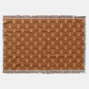 Boho Retro Pattern in 70s Style Throw Blanket
