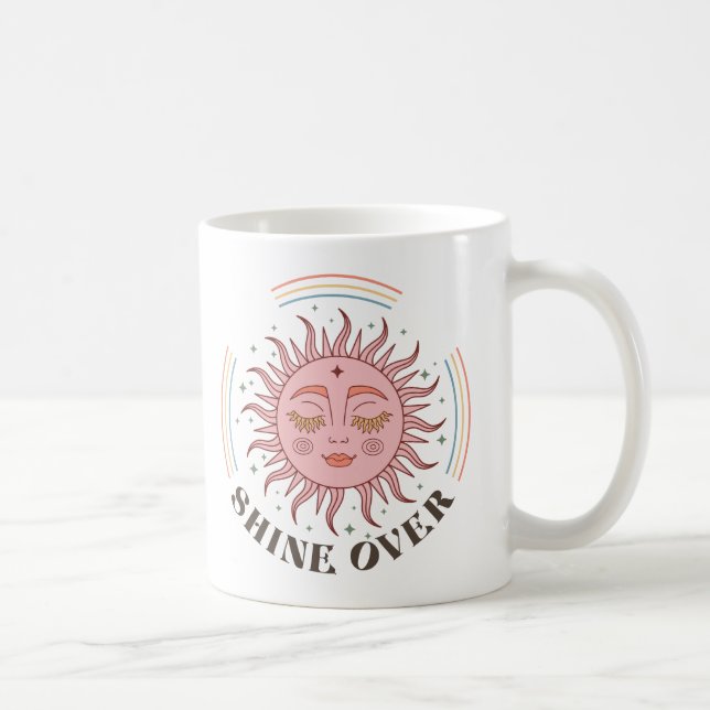 Boho Retro Sun Shine Coffee Mug (Right)