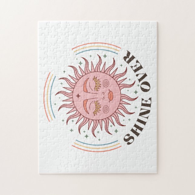 Boho Retro Sun Shine Jigsaw Puzzle (Vertical)