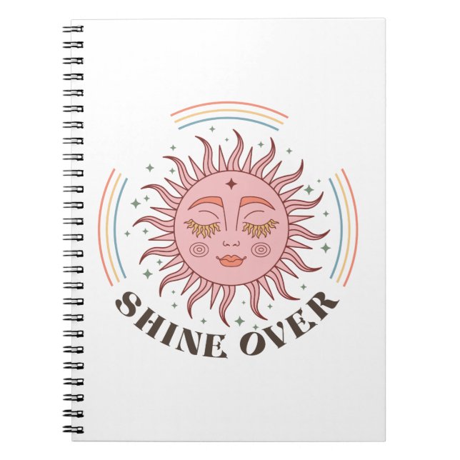 Boho Retro Sun Shine Notebook (Front)