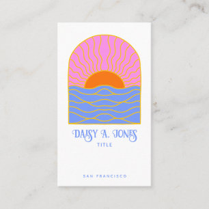 Boho Retro Sunrise  Business Card