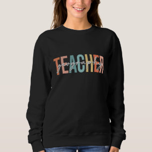 Boho Retro Vintage Geography Teacher Back To Schoo Sweatshirt