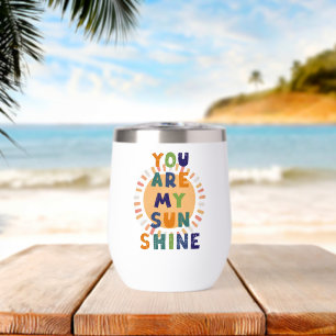 Boho Retro You Are My Sunshine Colourful Typograph
