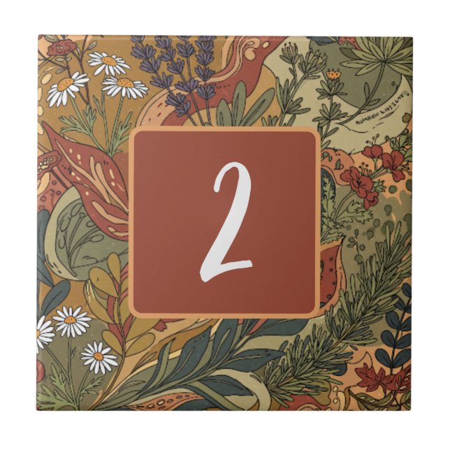 Boho Rhapsody Customisable Ceramic Tile (Front)