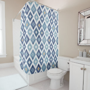Boho Rhombus Modern Chic Shower Curtain