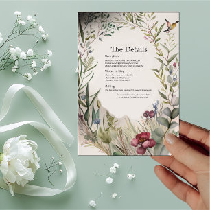 BOHO Ring of Flowers and Branches Details Card