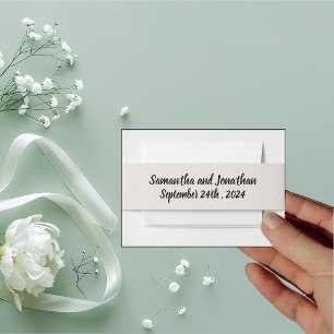 BOHO Ring of Flowers and Branches  Invitation Belly Band