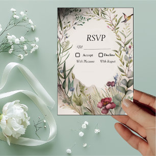 BOHO Ring of Flowers and Branches RSVP