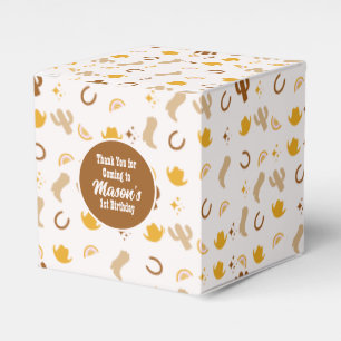 Boho Rodeo Birthday Cowgirl Rainbow Party Favour Box