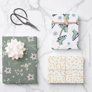 Boho Romantic Rustic Merry Christmas Wrapping Paper Sheet
