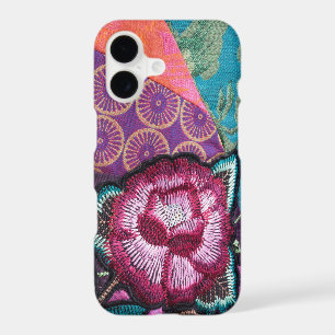 Boho Rose flower tapestry look colourful