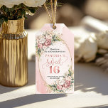 Boho Rose Gold Floral Eucalyptus Sweet Sixteen  Gift Tags<br><div class="desc">✅ For matching items search 36-16 in my collections ✅
Elegant boho favor and thank you tags featuring blush pink florals,  eucalyptus greenery,  and soft rose gold tones—perfect for adding a graceful finishing touch to Sweet Sixteen celebrations and showing heartfelt appreciation.</div>