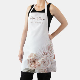 Boho roses beauty professional apron