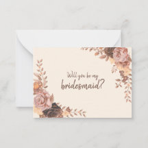 Boho Roses Bridesmaid Proposal