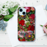 Boho Roses iPhone 15 Case<br><div class="desc">iPhone 15. World of roses pattern.
Original art Butterfly in the centre.</div>