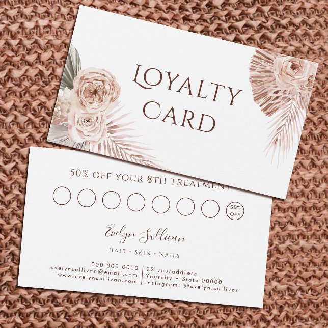 Boho roses loyalty card (Creator Uploaded)
