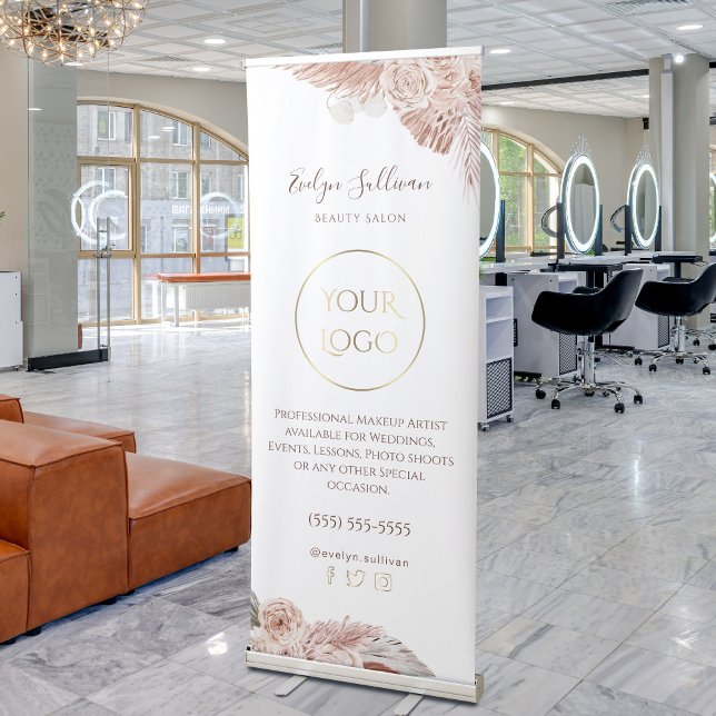 Boho roses retractable banner (Creator Uploaded)