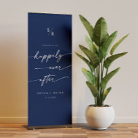 Boho Royal Blue Happily Ever After Welcome