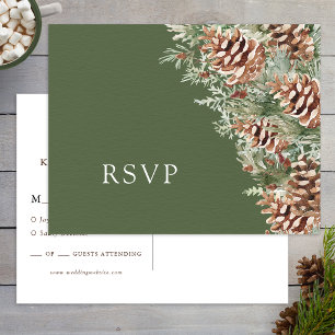Boho RSVP Wedding Postcard