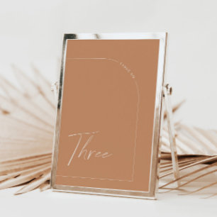 Boho Rust Arch Table Three Table Number