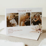 Boho Rust Terracotta Pampas Photo Wedding Thank You Card<br><div class="desc">HAZEL || Boho floral design with rust,  terractta and beige tones. Wedding Photo Thank You Card (folded). Fully editable and matching items available.</div>