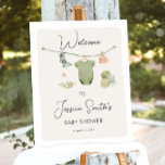 Boho Rustic Baby Shower Boy Neutral Welcome Poster<br><div class="desc">♥ A nice way to welcome your guests to your Baby Shower!</div>