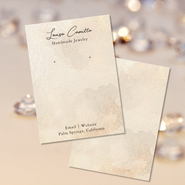 Boho Rustic Beige Custom Earring Display Card (Creator Uploaded)