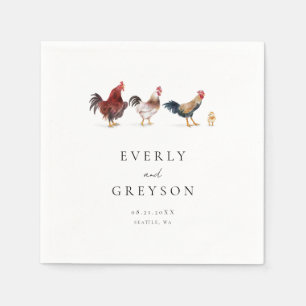 Boho & Rustic Chicken Wedding Napkin