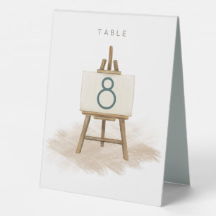 Boho Rustic Easel Wedding Table Number