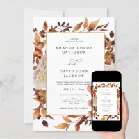 Rustic Fall Wedding Invitation