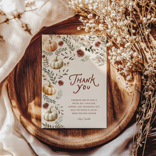Boho Rustic Fall Bridal Shower Thank you