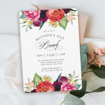 Boho Rustic Floral Mothers Day Brunch