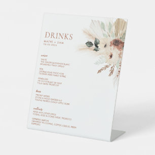 Boho Rustic Floral Wedding Drinks Bar Sign MAEVE
