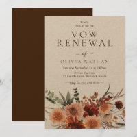 Boho Rustic Floral Wedding Vow Renewal
