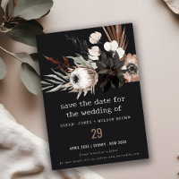 Boho Rustic Gothic Rust Black Botanical Wedding