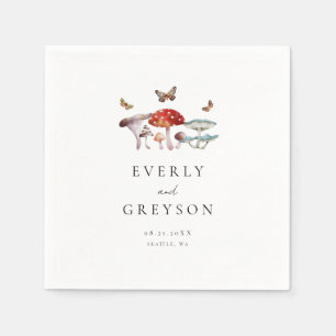 Boho & Rustic Mushroom Wedding Napkin