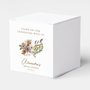 Boho Rustic Nature Botanical Custom Bridal Shower Favour Box