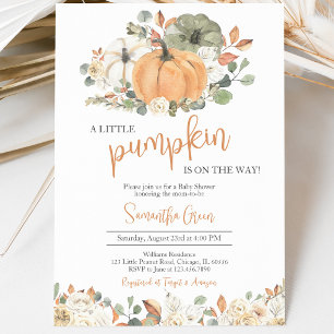 Boho Rustic Pumpkin Baby Shower Invitation