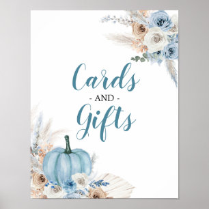 Boho Rustic Pumpkin Fall Cards & Gifts Pos Poster