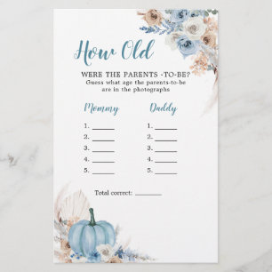 Boho Rustic Pumpkin Fall How Old The Parents