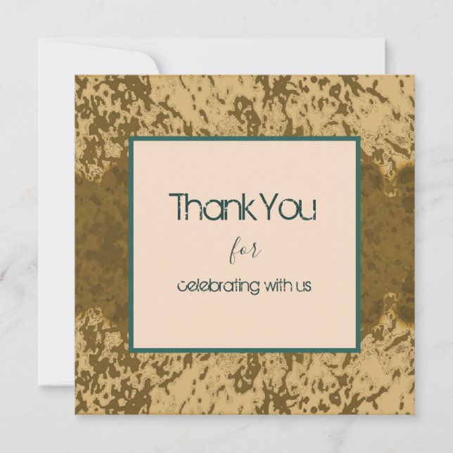 Boho Rustic Splatter Teal Frame Design (Front)