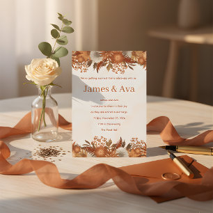 Boho Rustic Theme wedding Invitation